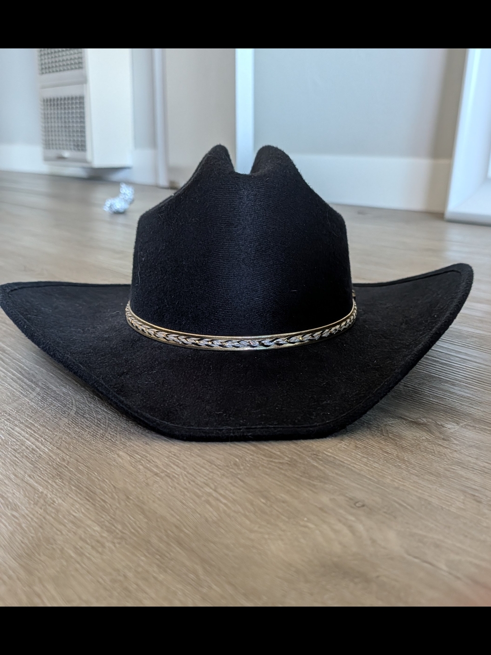 Black Felt Cowboy Hat - XL